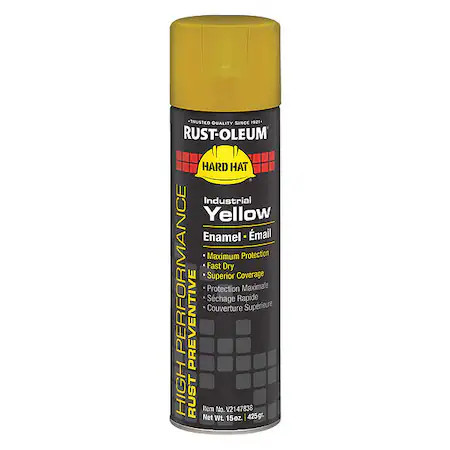 Rust-Oleum V2147838 Rust Preventative Spray Paint, Industrial Yellow, Gloss,
