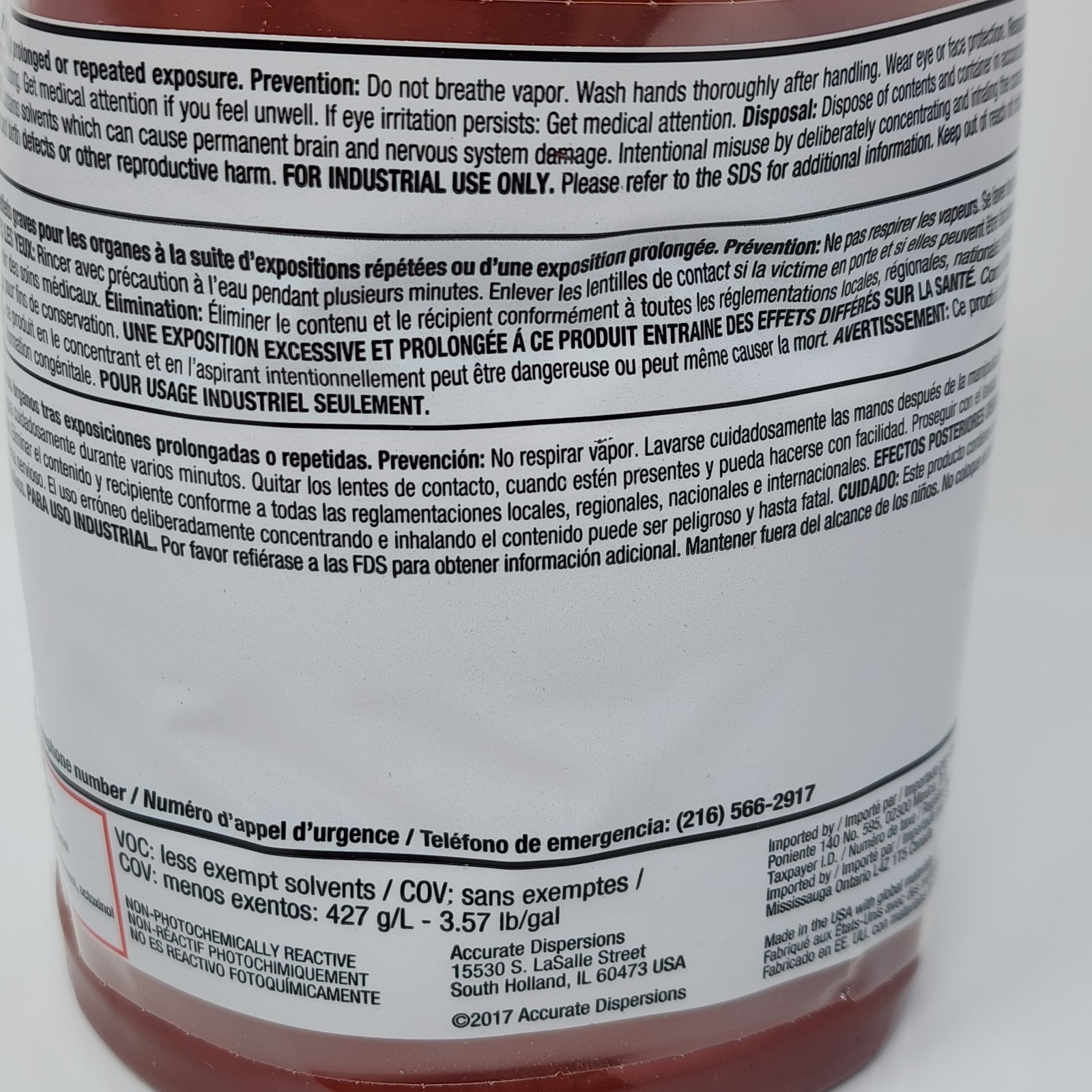 Accurate Charisma Colorants RED OXIDE Tint Toner F 1D1040787 32 fl oz (6 Pack)