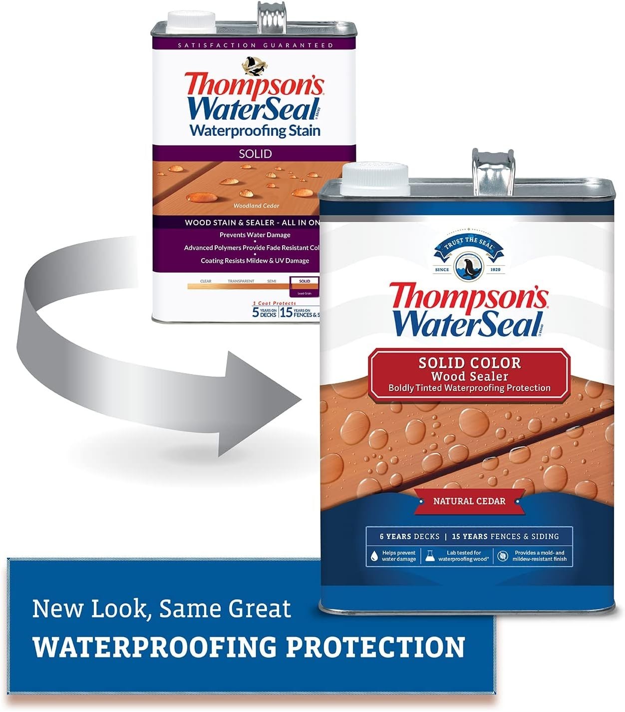 Solid Color Waterproofing Wood Stain and Sealer, Natural Cedar, 1 Gallon