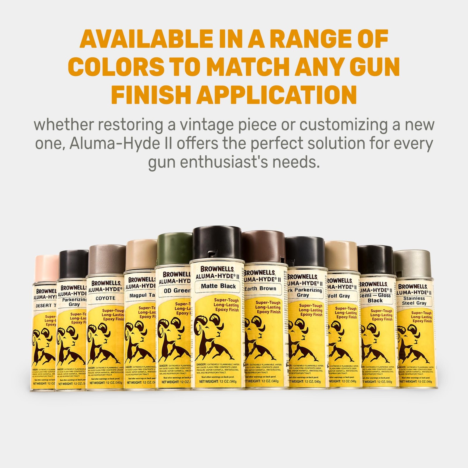 Aluma-Hyde II Epoxy Based Firearm Finish Spray Coating Protection Paint, Aero…