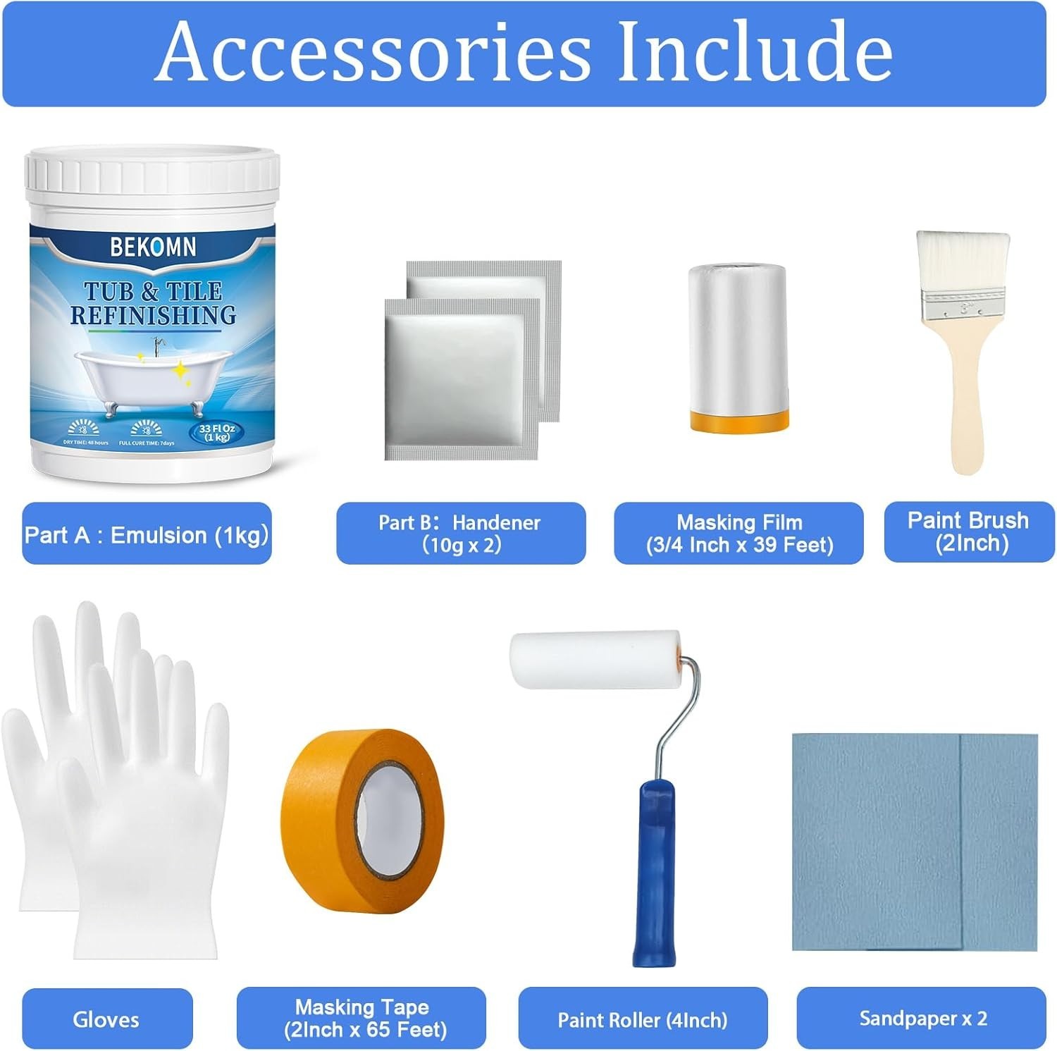 Durable White Bathtub Paint – 33oz Kit for Easy Refinishing in Kitchens & Baths