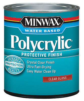 1-Quart Polycrylic Gloss Clear Acrylic/Urethane Blend Topcoat