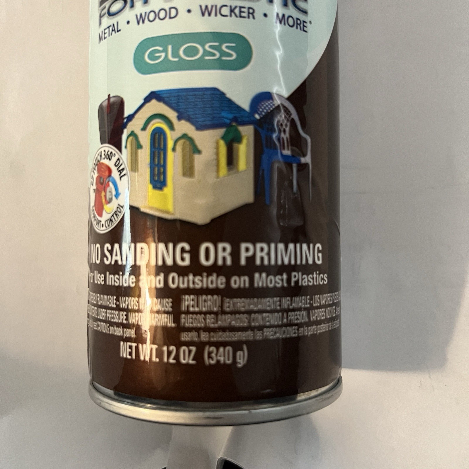 Krylon Fusion For Plastic Spray Paint Gloss Espresso 2340 12 oz NOS Discontinued