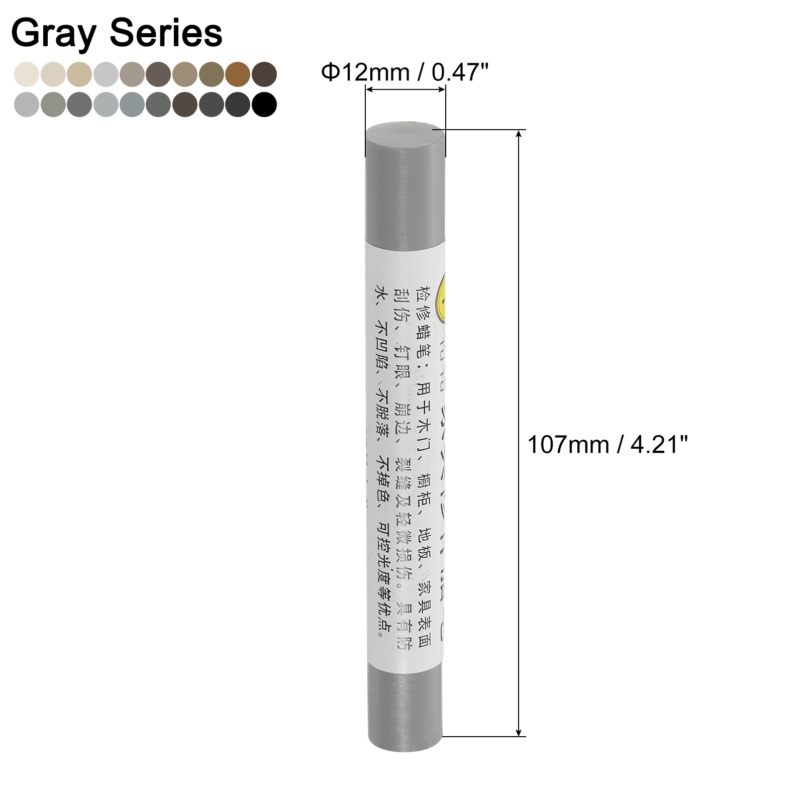 20Pcs Furniture Repair Crayons Wax Filler Stick Touch Up Pen Markers Gray