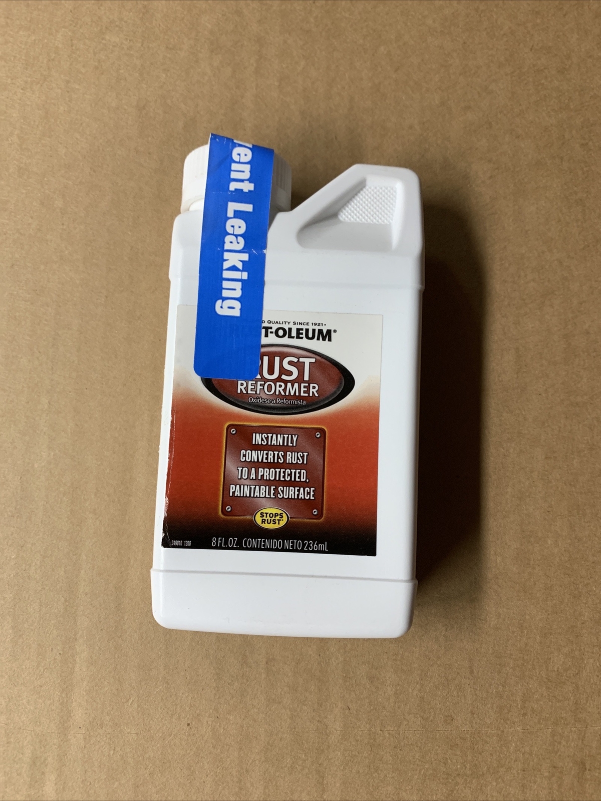 Rust Oleum Automotive 248659 8Ounce Rust Reformer Bottle Black Oil Paint Instant