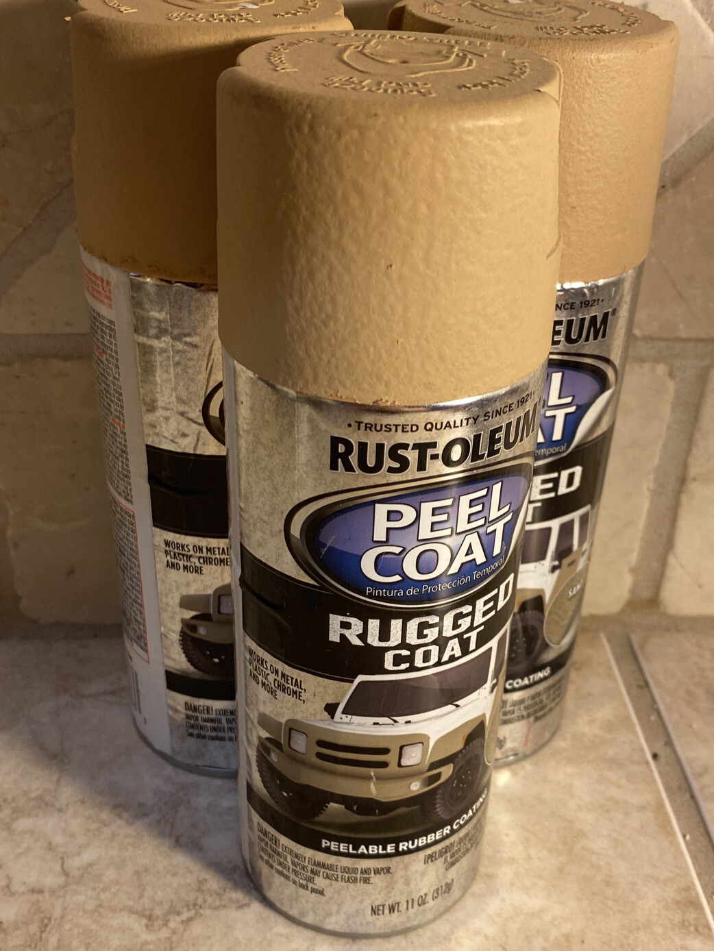 Rubber Spray Paint [4-Pack] SAND Peelable Rubber Coating Rugged Coat