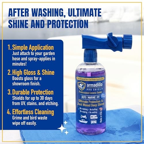 Professional Ceramic Coating for Cars, Motorcycles, 12 oz Hose-End Sprayer