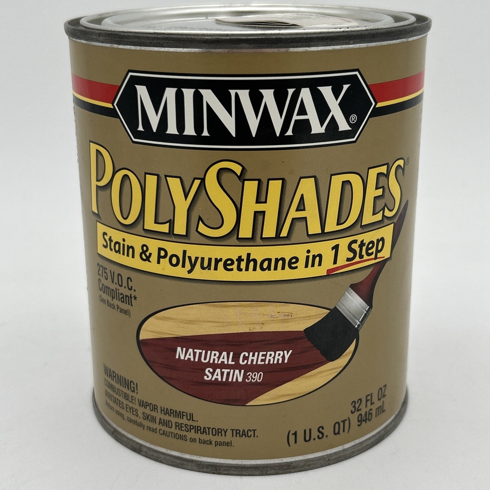 Minwax PolyShades Natural Cherry Satin 1 Quart New Discontinued