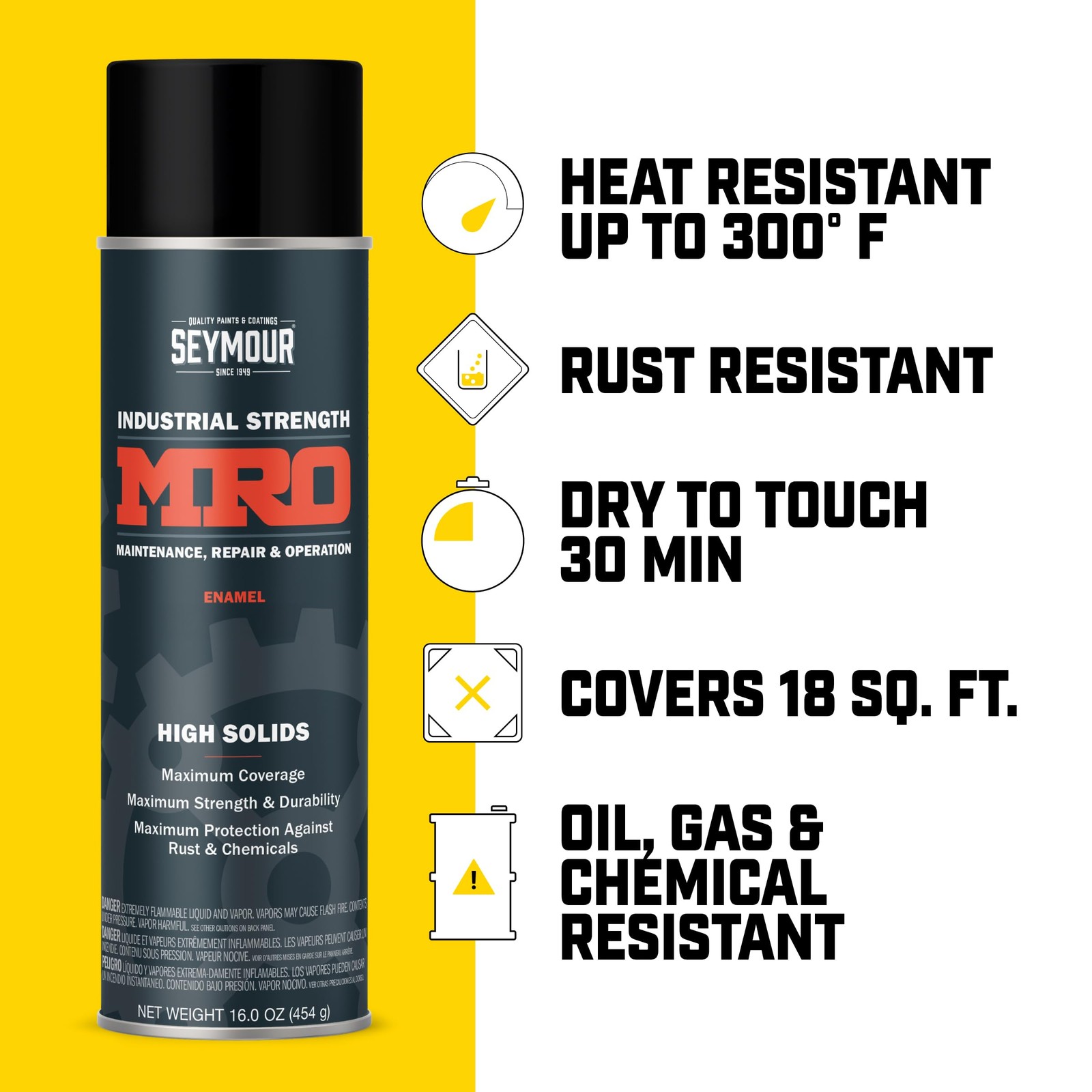 Industrial High Solids Spray Paint Tan 16 Oz Durable MRO Coating