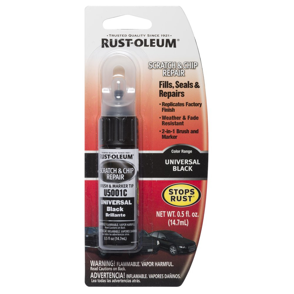 Automotive Gloss Scratch & Chip Repair Black Marker Weather Resistant 0.5Fl Oz