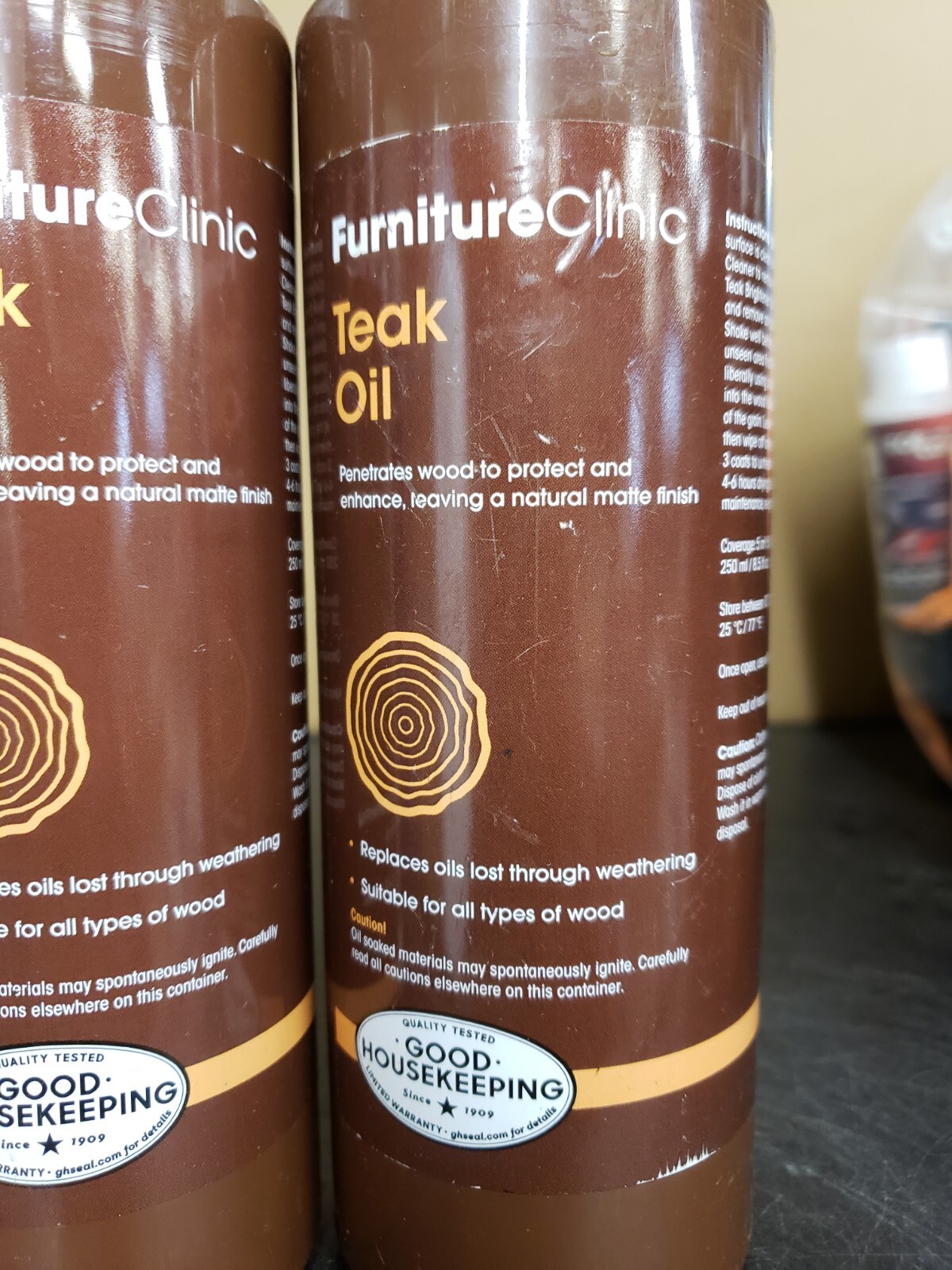FurnitureClinic Teak Oil | Protects & Enhances | Natural Matte Finish | LOT OF 2