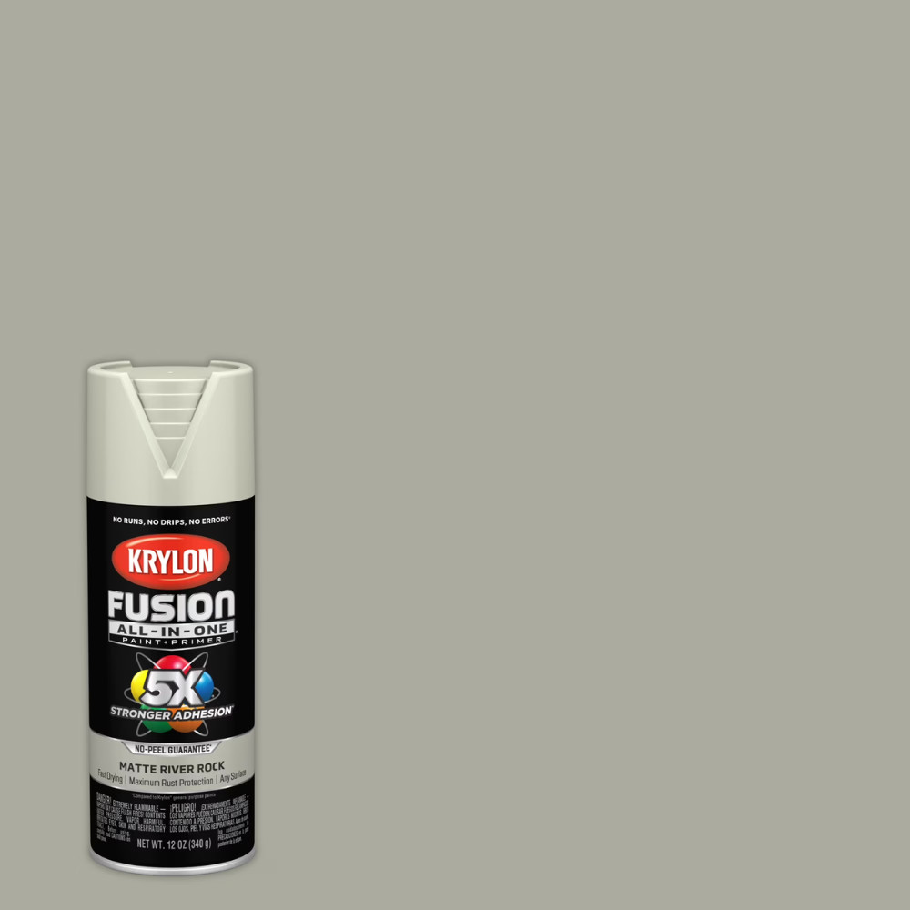 Krylon Fusion All-In-One River Rock Matte Spray Paint 12oz Multi Surface, 3 Pack