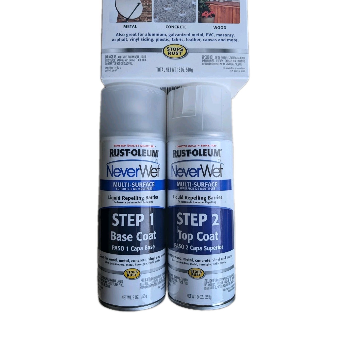 Never Wet Rust-Oleum Multi-Surface Liquid Repelling Treatment Kit Frosted Clear