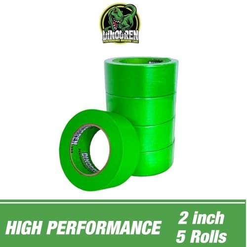 DINOGREN High Performance Masking Tape for Car Paint, Heat & 2 in (5 Rolls)