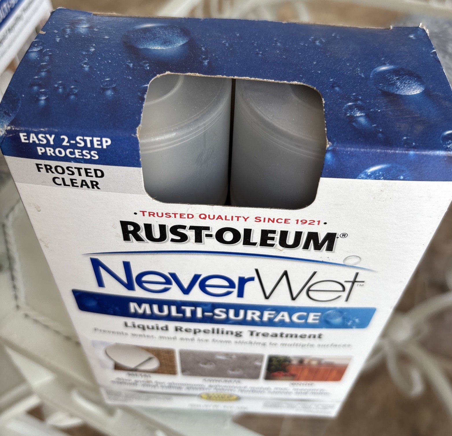 (2 Cans) Rust-Oleum Never Wet Multi Surface Liquid Repelling Frosted Clear NEW