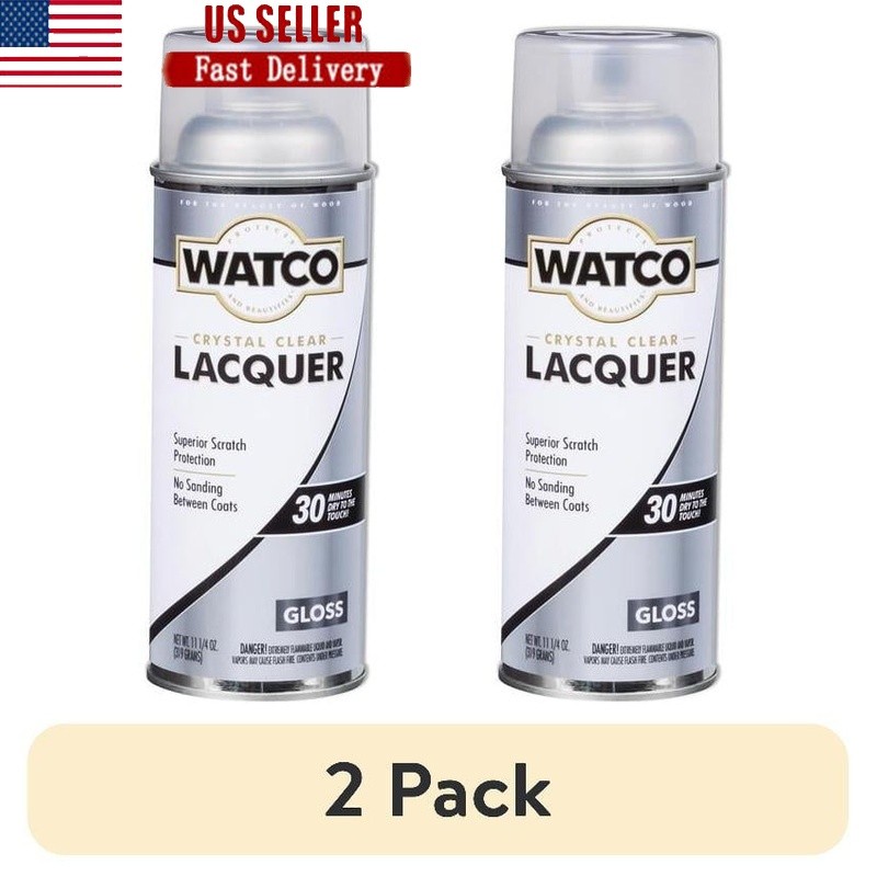 Clear Semi-Gloss Lacquer Spray Low Odor Durable Finish Wood Projects 11.25oz New