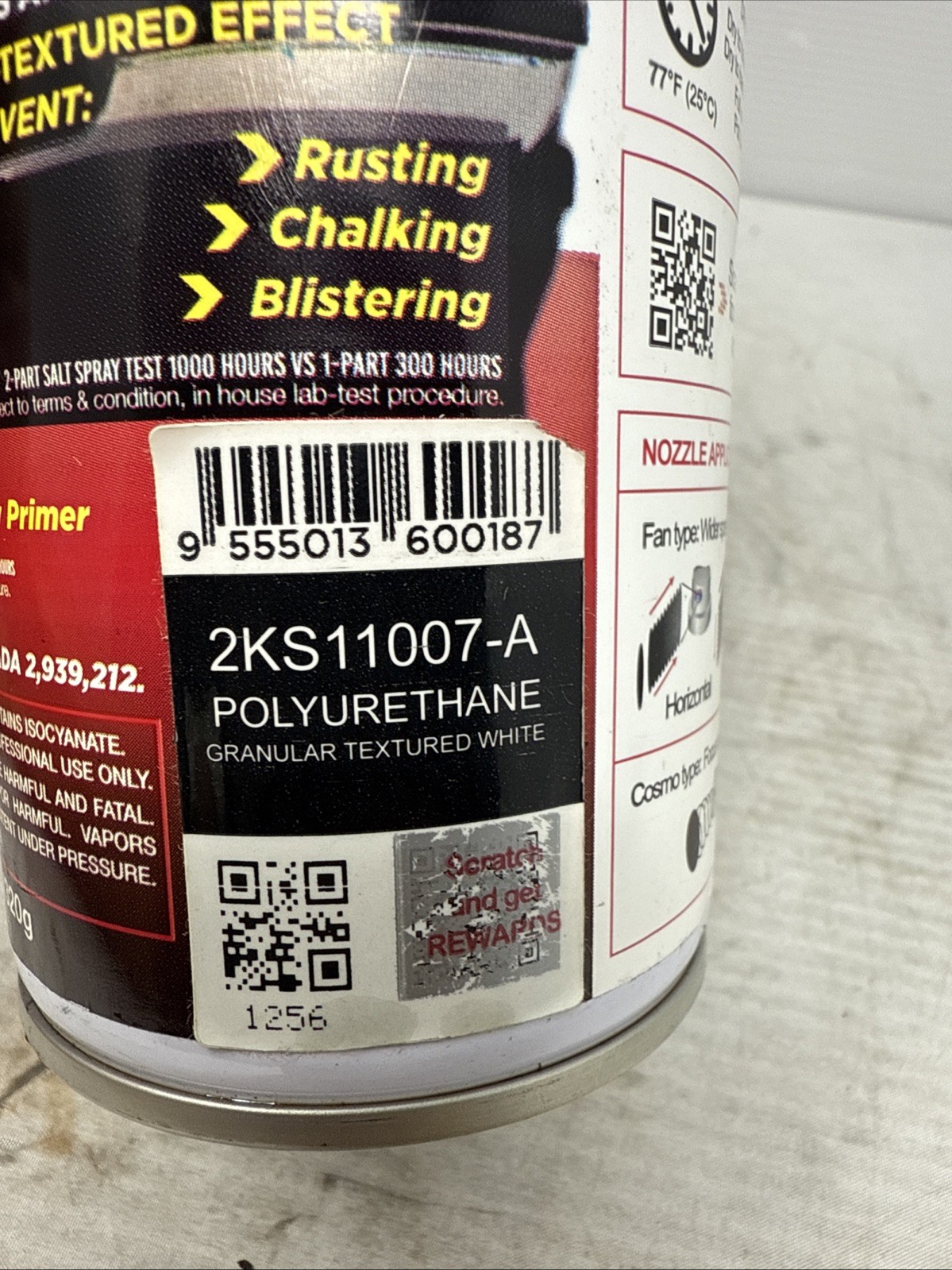 SAMURAI Spray Paint Marine 2-Part Polyurethane with UV Resistant 11.3 oz Can BLK