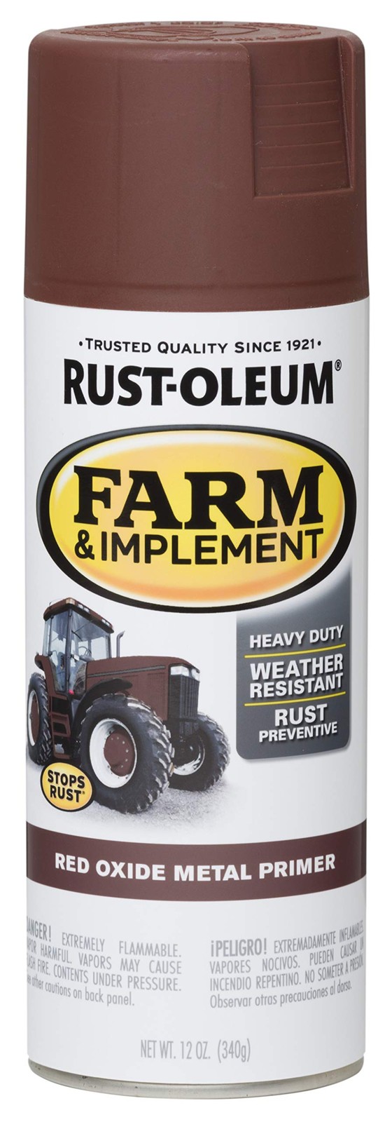 Rust Oleum Red Metal Oxide Primer Paint 12 Ounce Heavy Duty Rust Preventative
