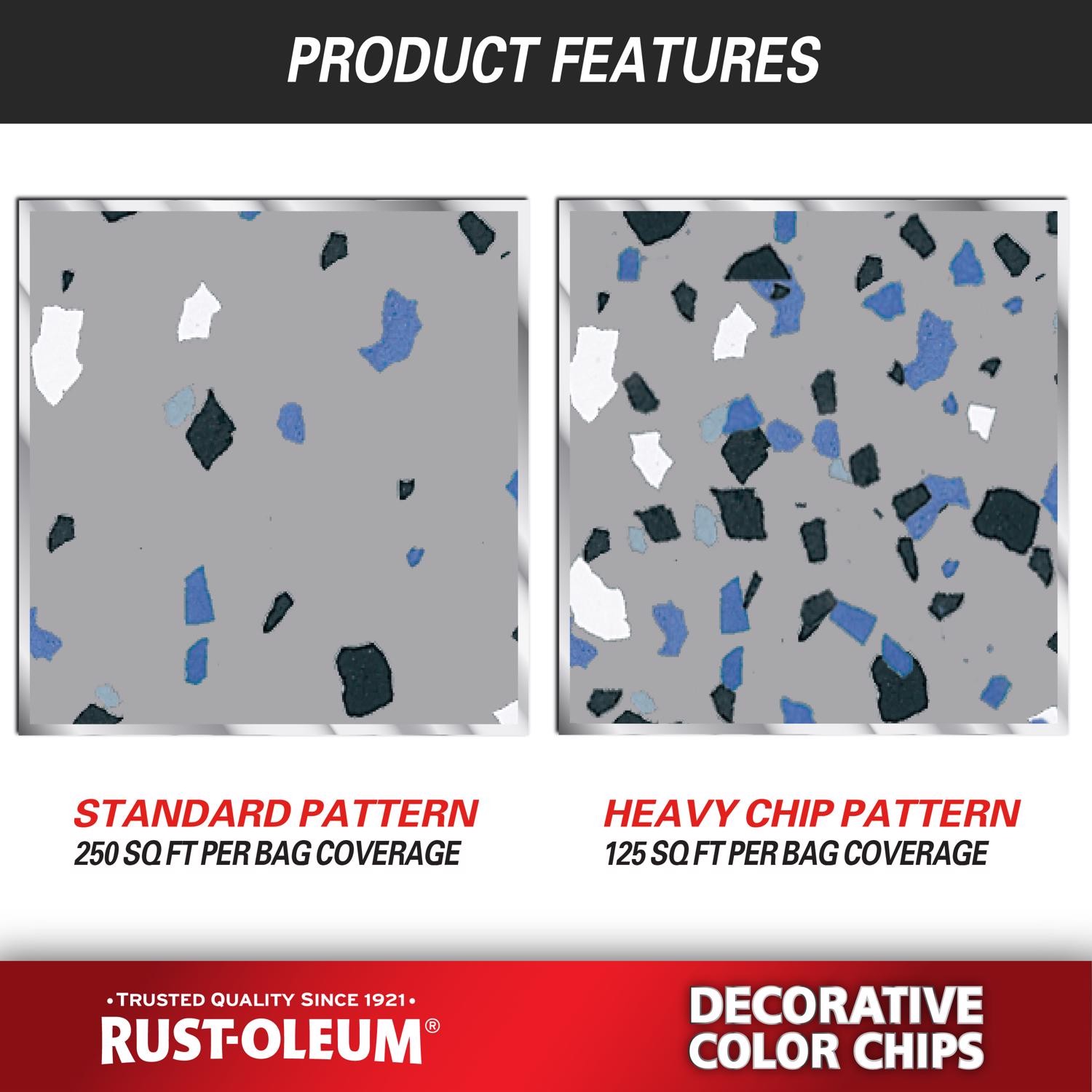 Rust-Oleum 301359 Gray Blend Decorative Color Chips 1 lbs. for Concrete Coating