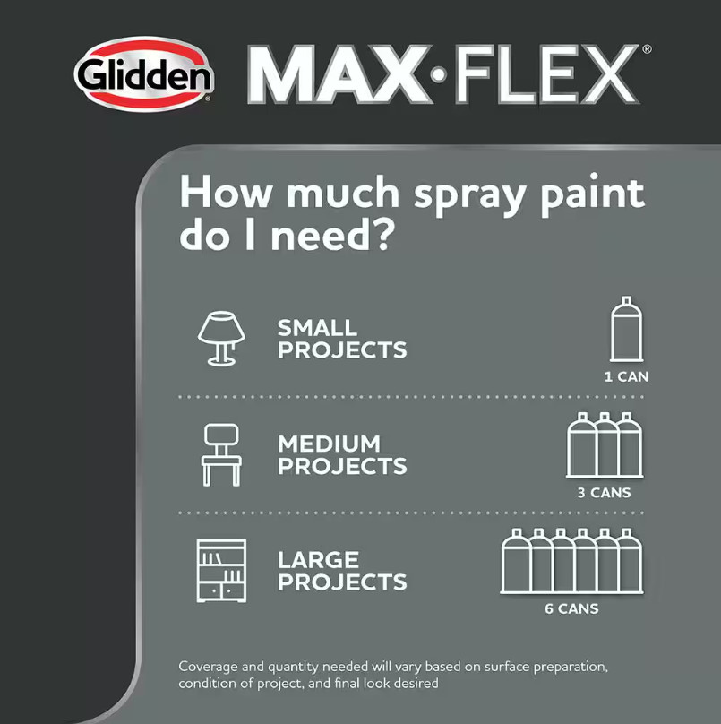GLIDDEN MAX FLEX Satin Brick Red Interior/Exterior All Surface Spray Paint 12 oz