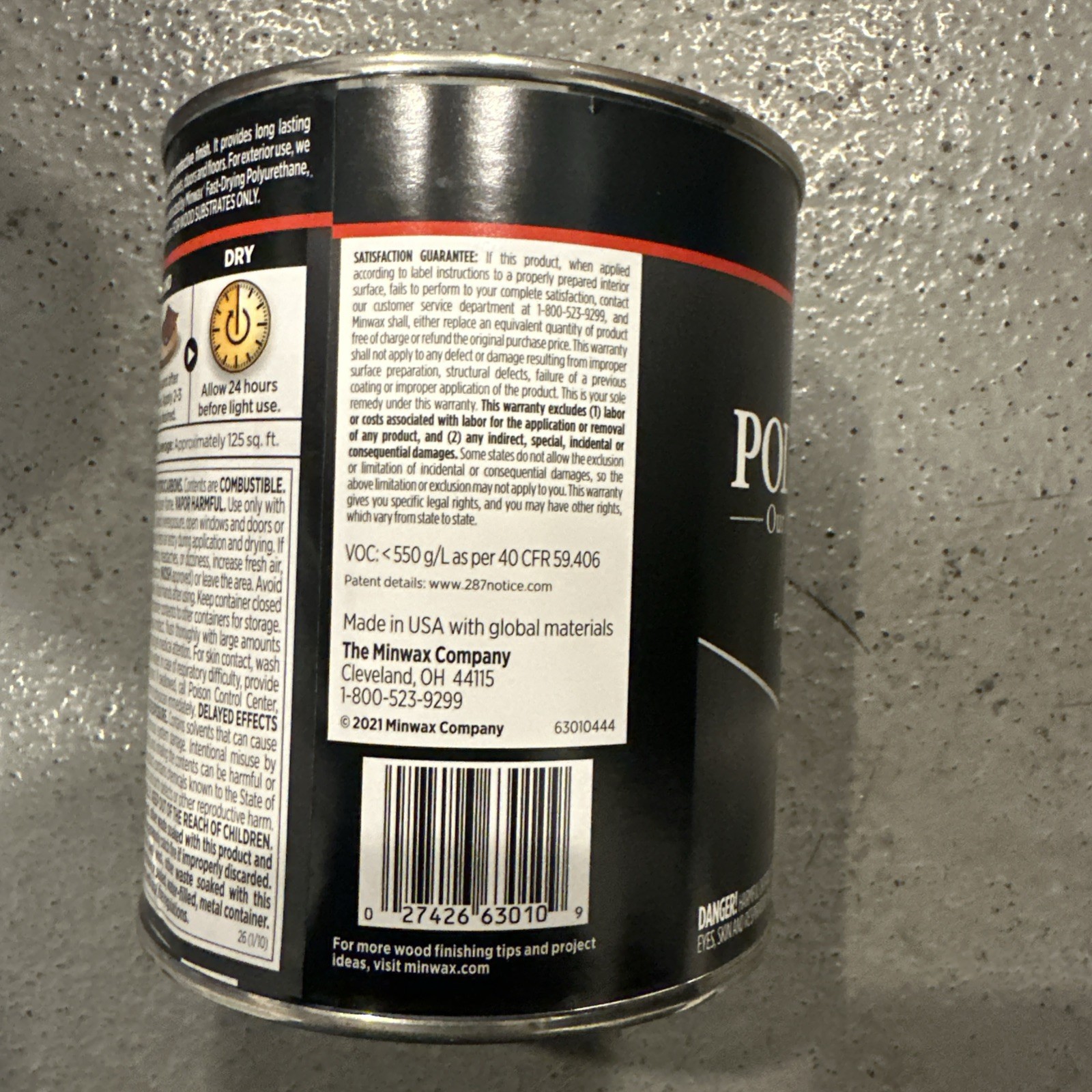 Minwax Water-Based Oil-Modified Polyurethane, Warm Satin 32 Oz