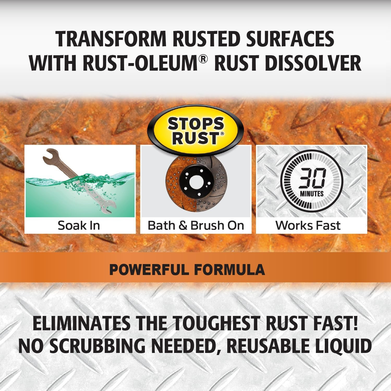 Rust-Oleum Rust Dissolver Soak & Bath | Heavy-Duty Corrosion Remover for Metal T