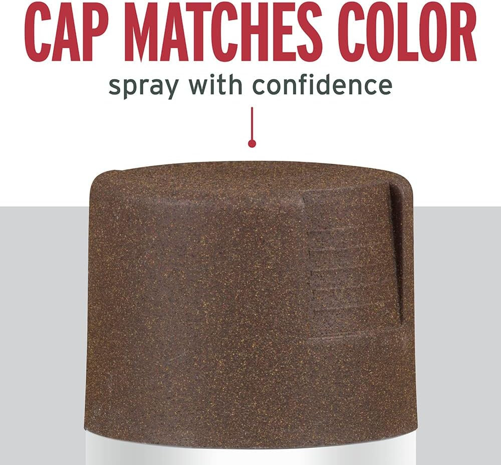 Rust-Preventing Multi-Color Textured Spray Paint, Autumn Brown, 6-Pack