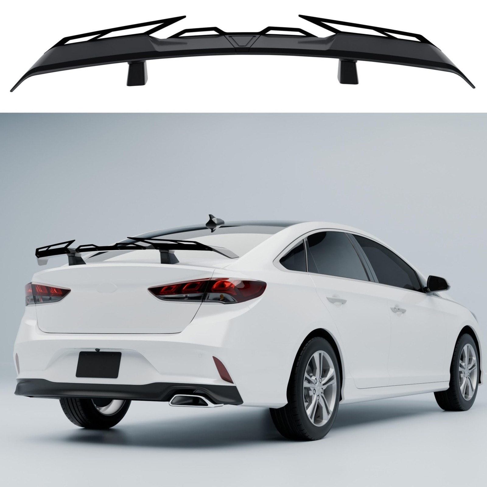 Rear Trunk Spoiler Wing Compatible with Hyundai Sonata Sedan 2011-2019 Access…