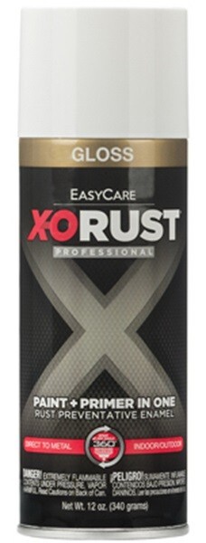 X-O Rust XOP1-AER Gloss White Anti-Rust Enamel Spray Paint + Primer – 1 Pack