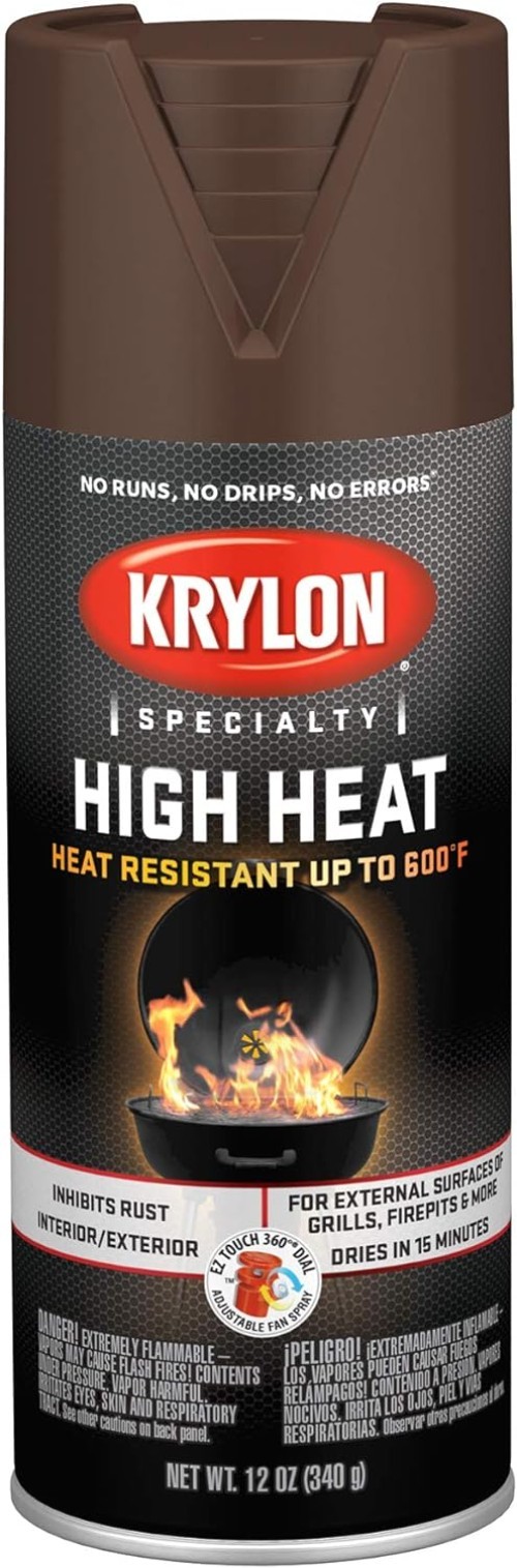 High Temperature Brown Spray Paint – 12oz Aerosol, Rust Protection & Fast Drying
