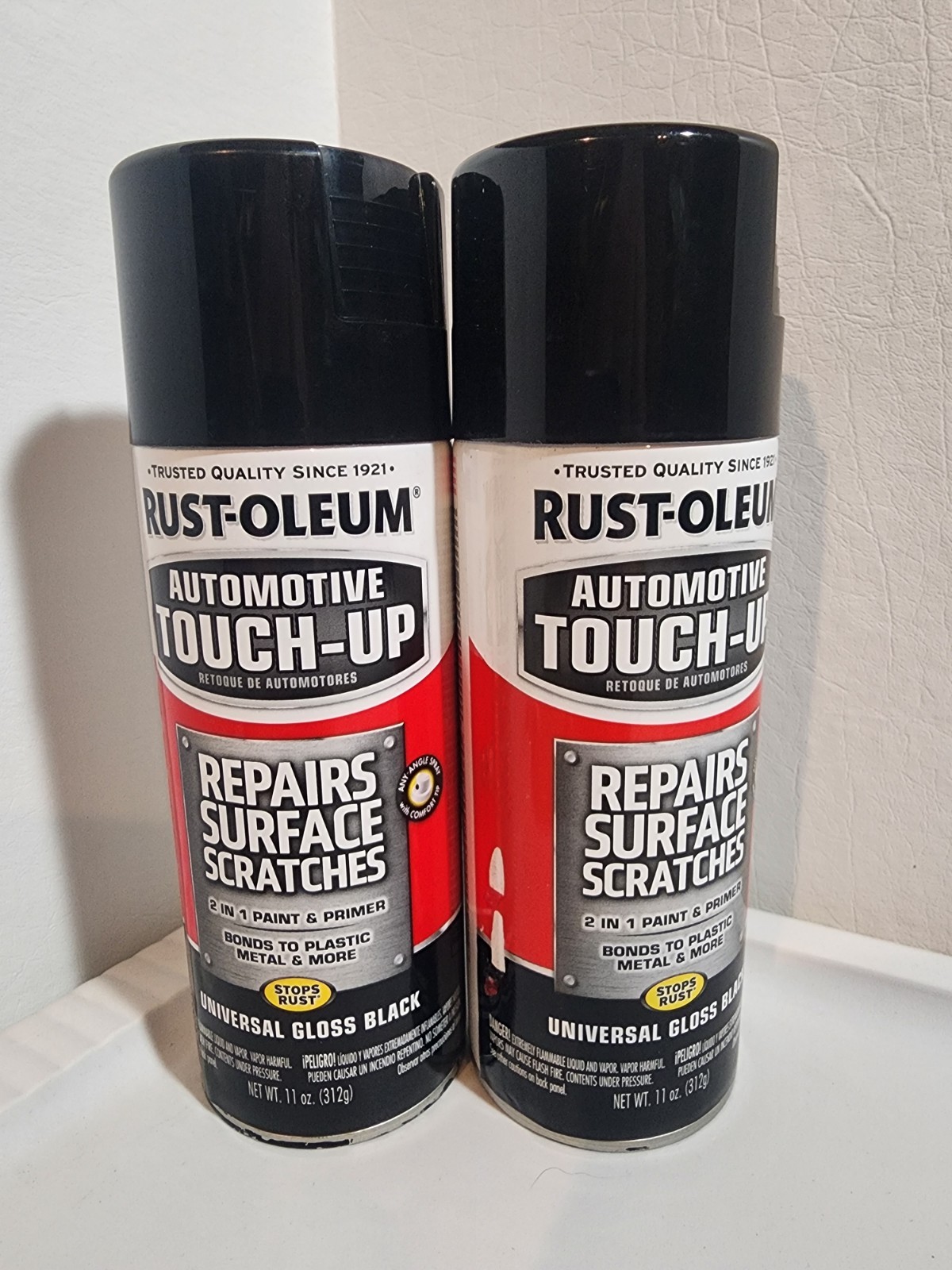 2 Pack Rust-Oleum Automotive Touch-Up Universal Gloss Black 11 Oz Paint Primer