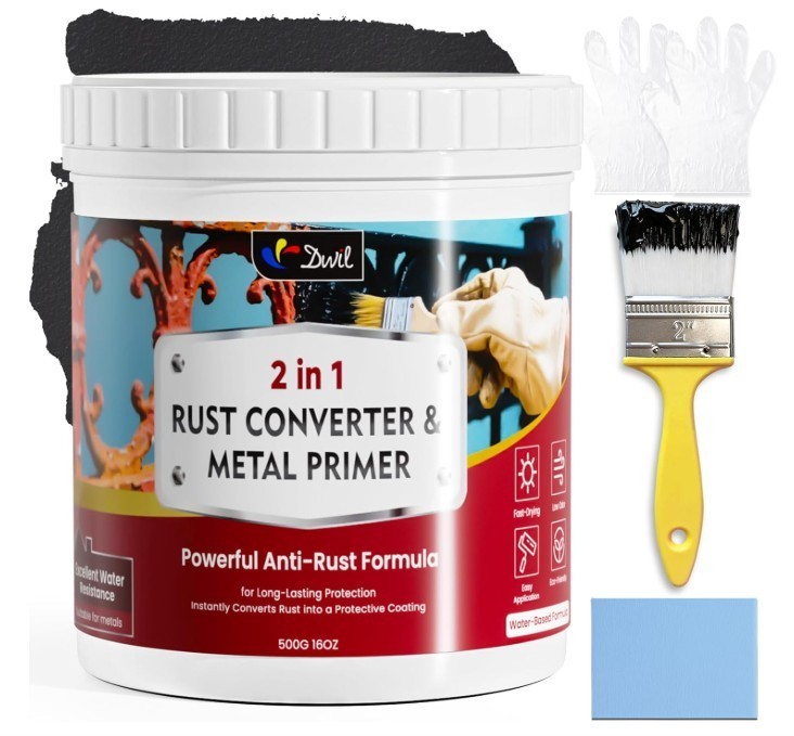 DWIL Rust Converter 2-in1 Paint Primer Converts Rust to Protective Coating 16 oz