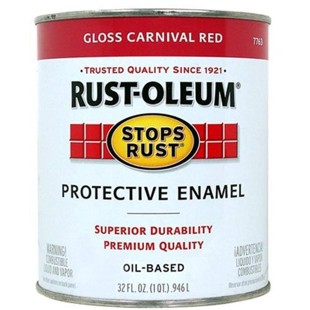 Rust Oleum Stops Rust Protective Enamel Paint Gloss Carnival Red 32 Fl Oz