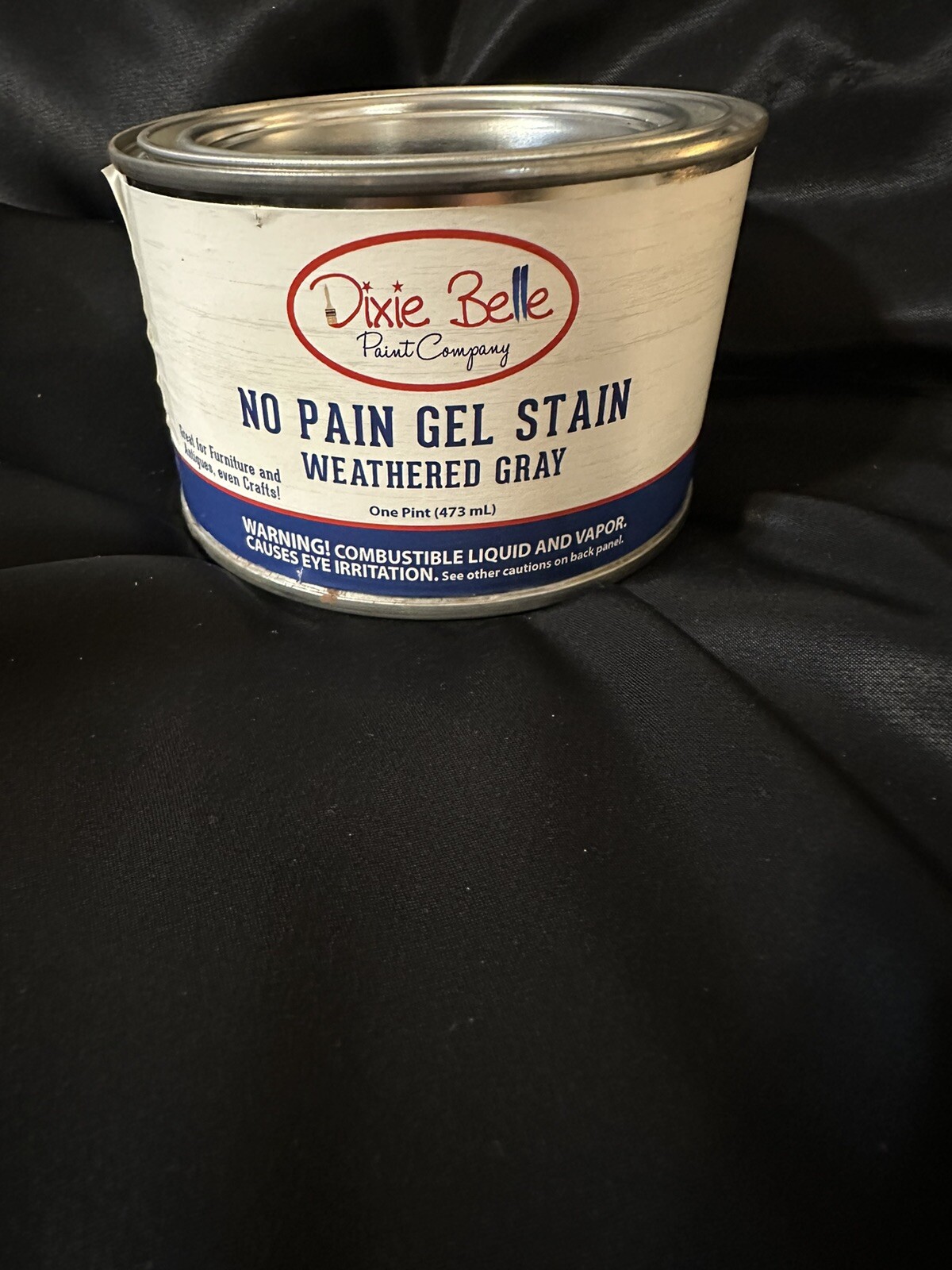 New Dixie Belle Paint Company No Pain Gel Stain Oil Based 1 Pint Weathered Gray