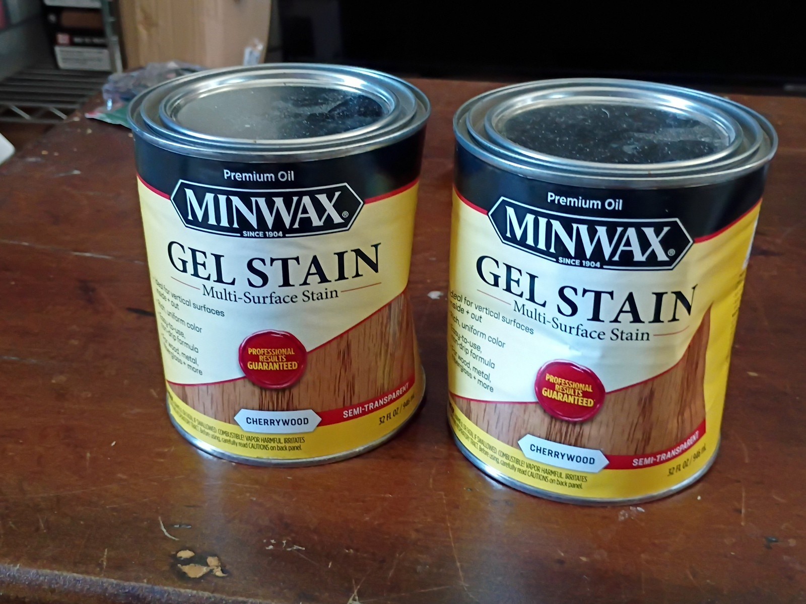 Minwax Gel Stain Interior Wood Finish Oil Based Cherrywood Quart – 2 PACK