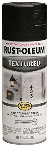 Rust-Oleum 7220830 Textured Spray Paint 12 Oz Black Weather & Corrosion Resist