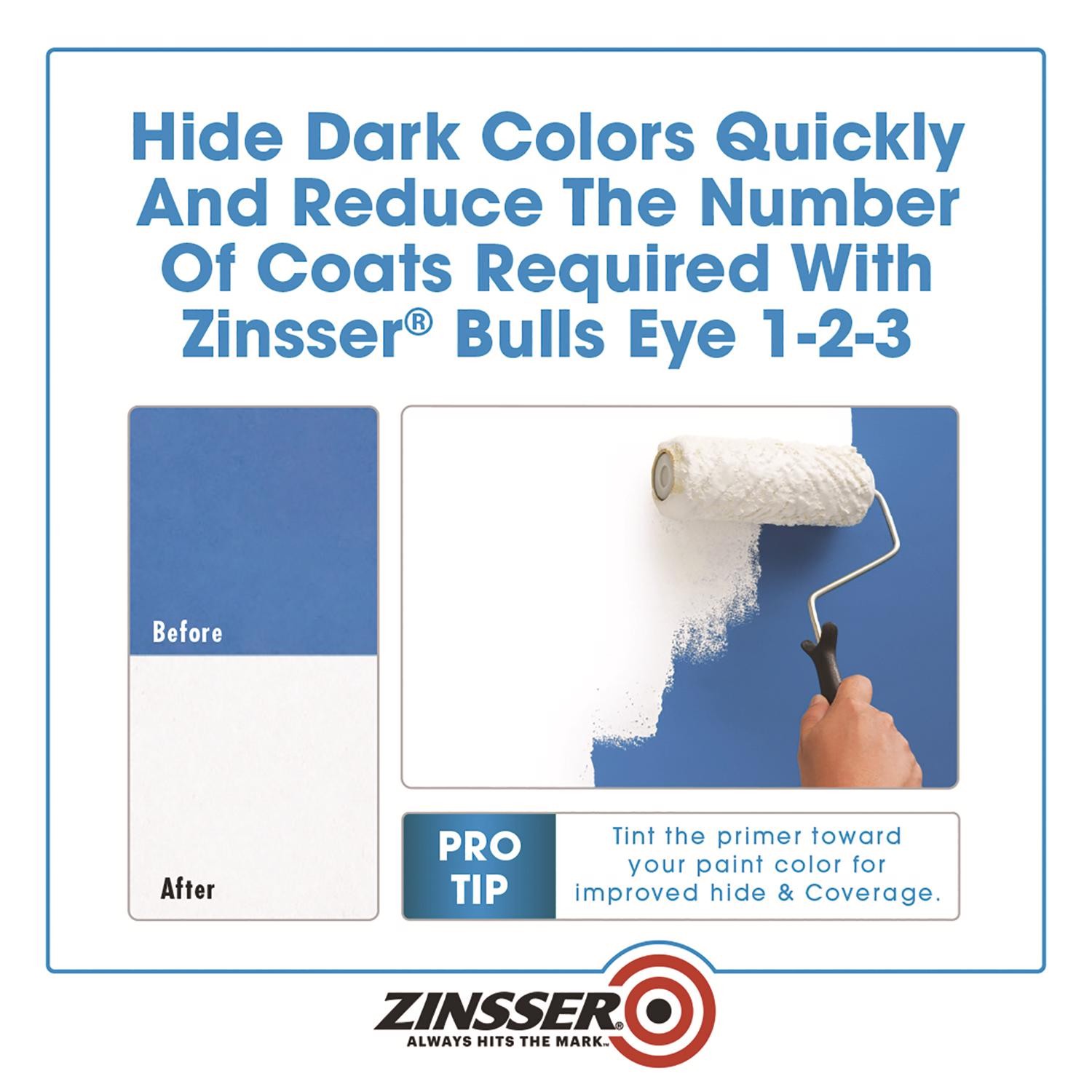 Zinsser 249933 White Acrylic Water-Based All Surface Primer 1 qt. (Pack of 6)