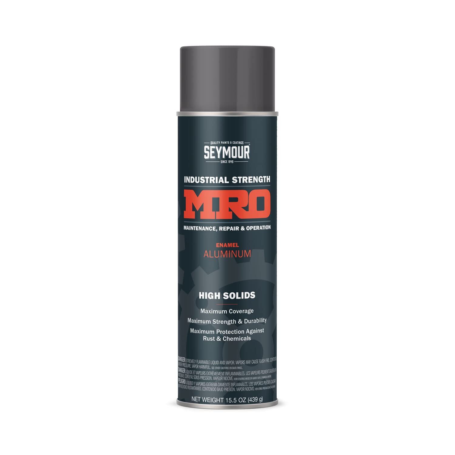 High Solids Spray Paint 15.5oz Aluminum for Industrial Durable Coating
