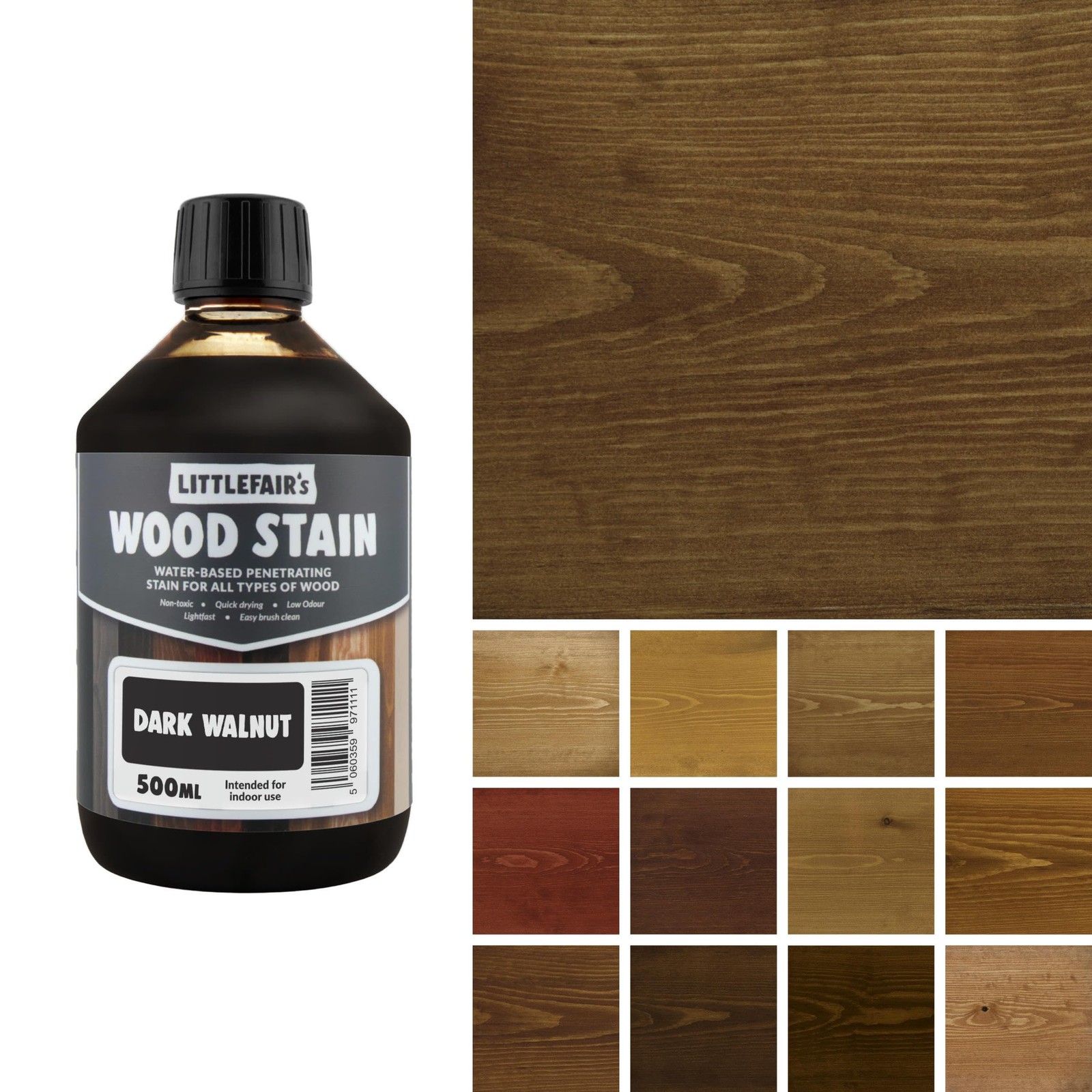 Littlefair’S Littlefairs Wood Stain Water Based – 16.9Oz/500Ml – Indoor