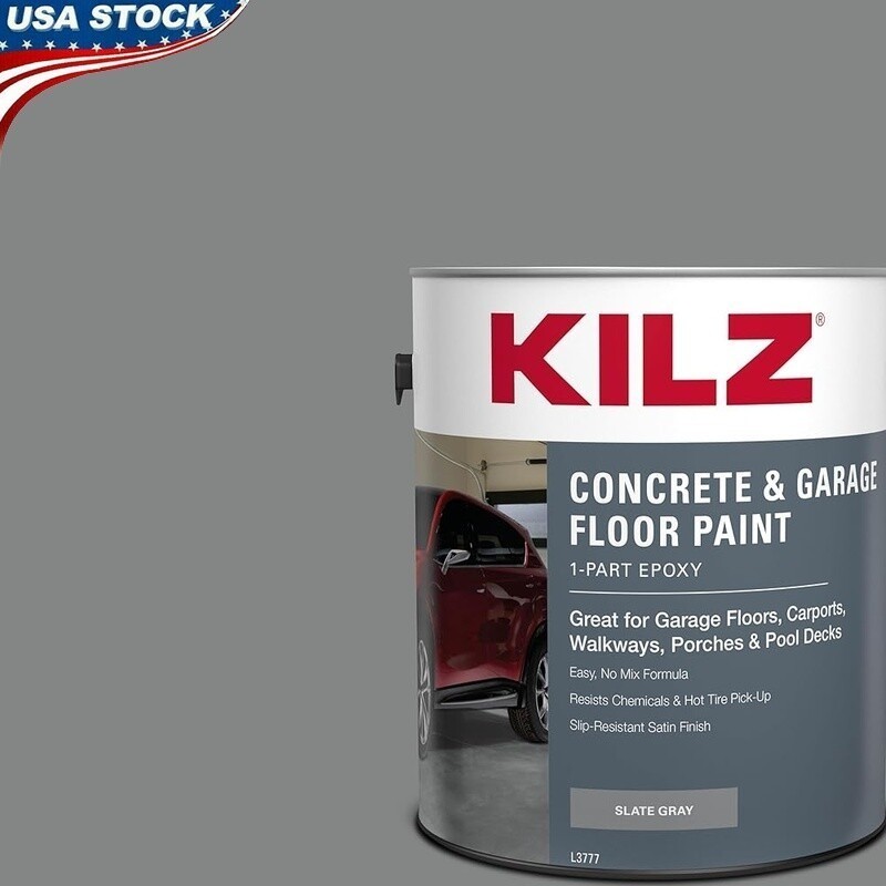 Epoxy Acrylic Concrete Floor Paint Durable Satin Finish Interior Exterior Use