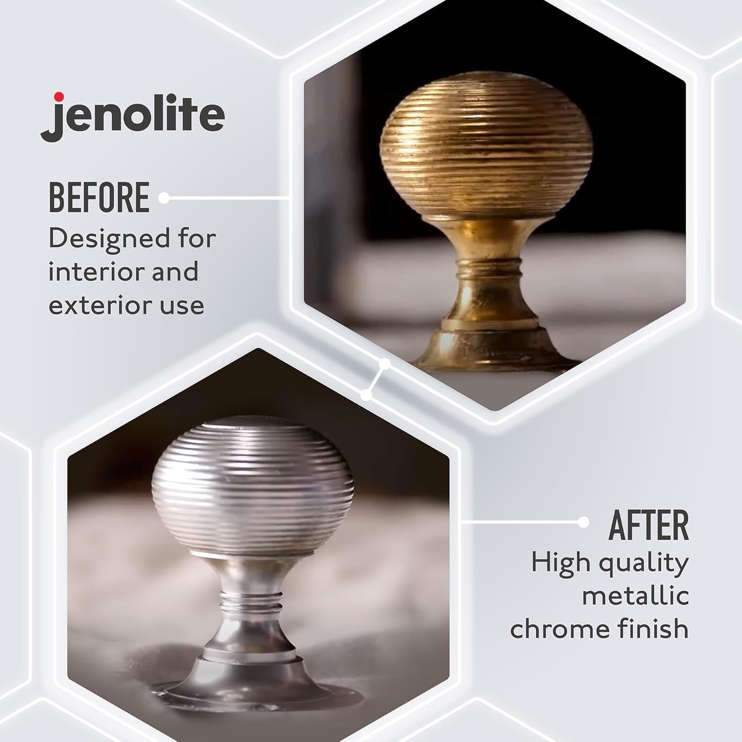 JENOLITE Chrome Spray Paint – Smooth Chrome Finish – Multi Surface Paint for Met