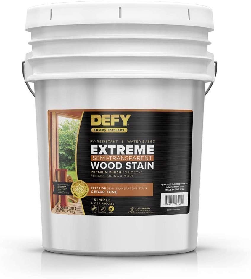 DEFY Extreme 1 Gallon Semi-Transparent Exterior Wood Stain, Driftwood Gray