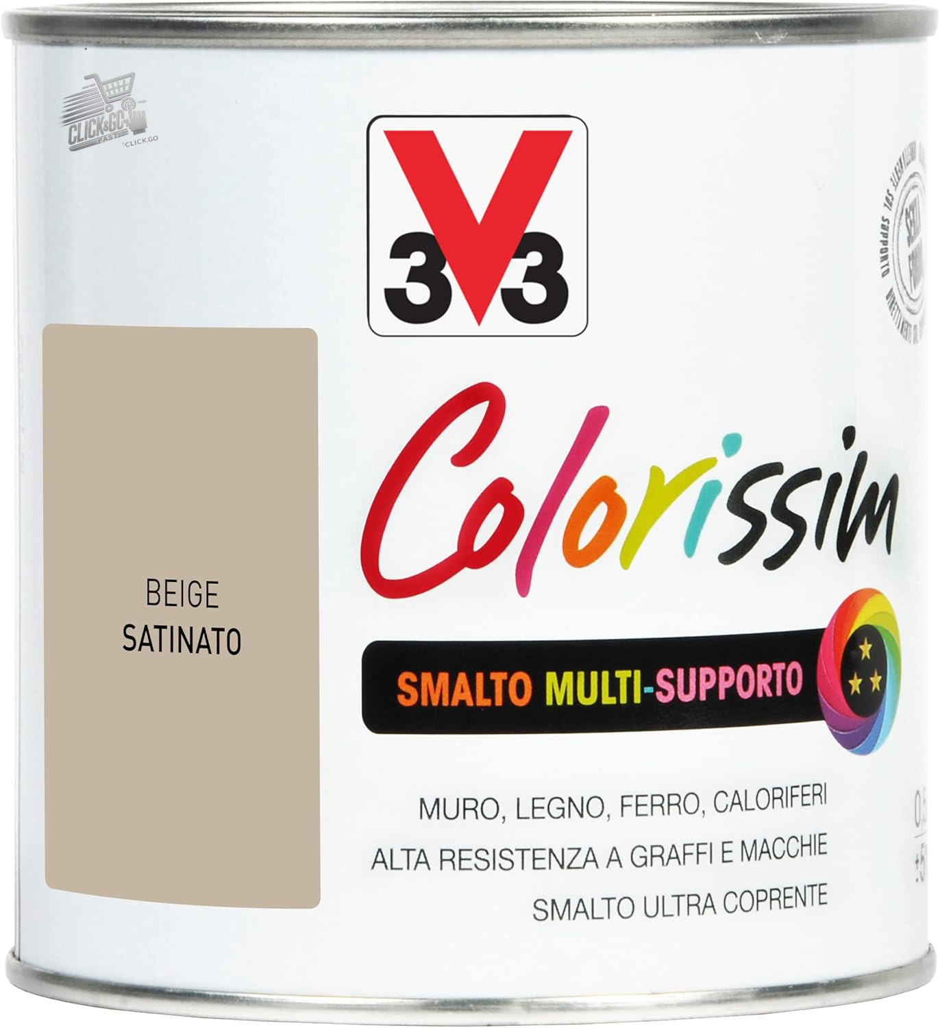 Colorissim V33 Satin Beige Multisupport Enamel Interior Paint Exterior 0.5 L