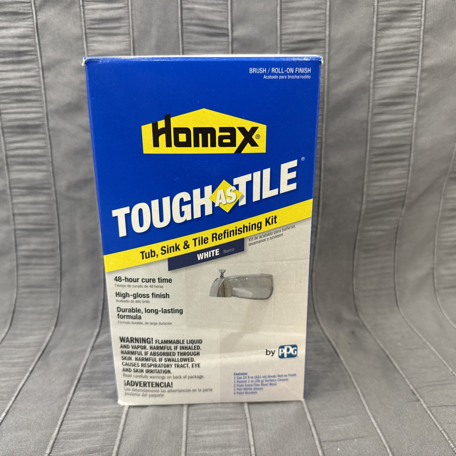 Homex Tough As Tile Tub, Sink & Tile Refinishing Kit, White, 21 Oz Kit