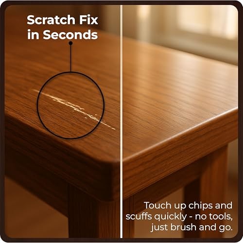 Wood Stain Repair Kit, Brush-On Touch-Up Stain Bottles, Provincial, Dark Brown