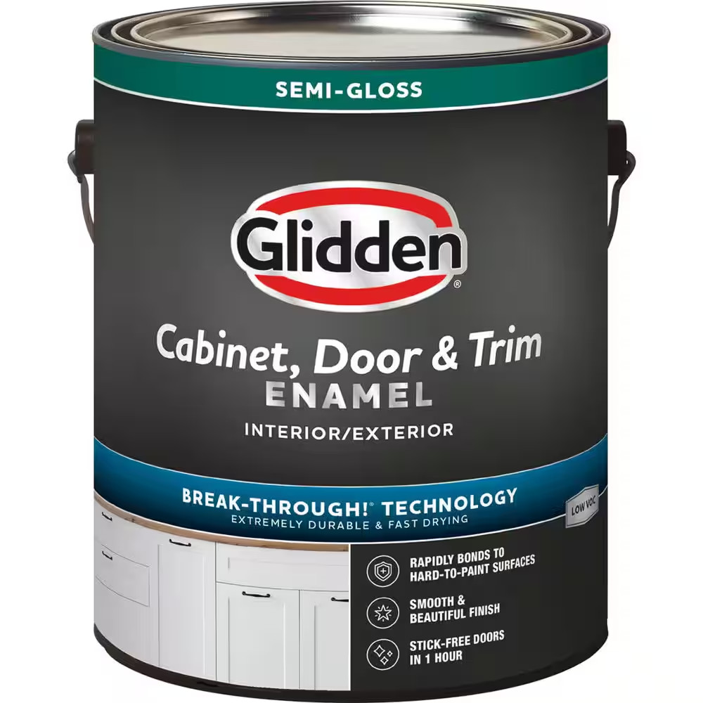 1 Gal. White Semi-Gloss Cabinet, Door and Trim Interior/Exterior Paint