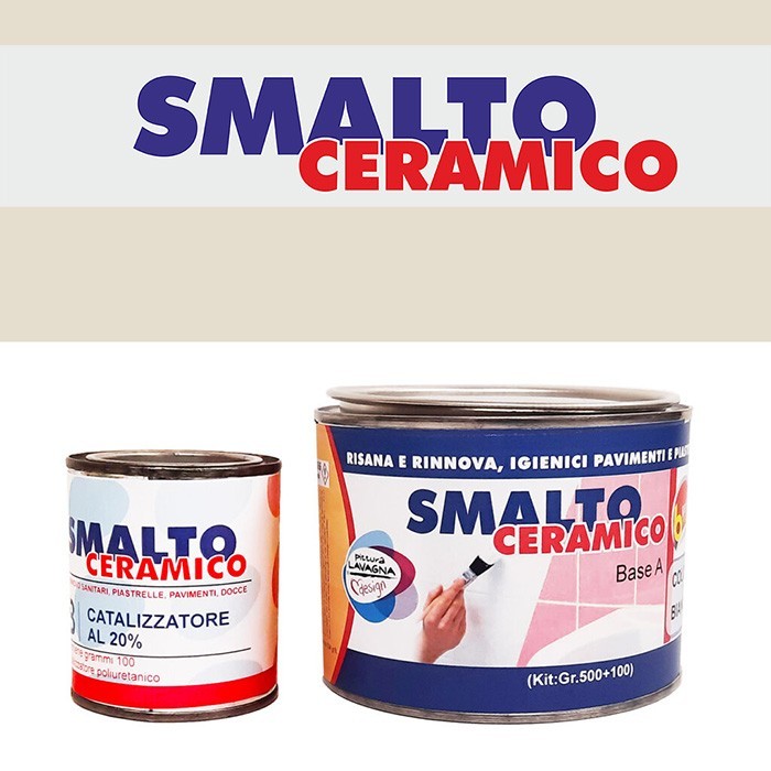 Ceramic and sanitary enamel paint A+B bathroom flat shower kg 0.600 (sqm6) colors