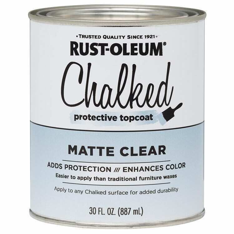 Rust-Oleum 287722 Chalked protective topcoat Matte CLEAR 30oz