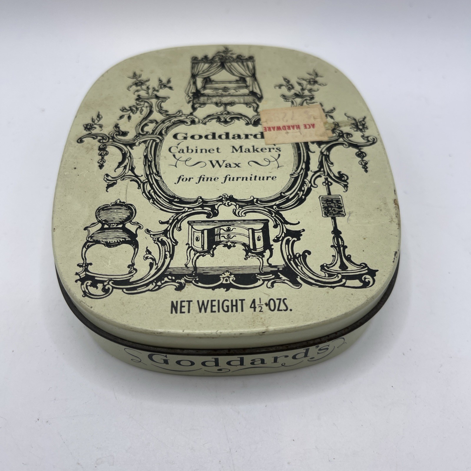 Vintage Tin of Goddard’s Cabinet Makers Wax with original contents