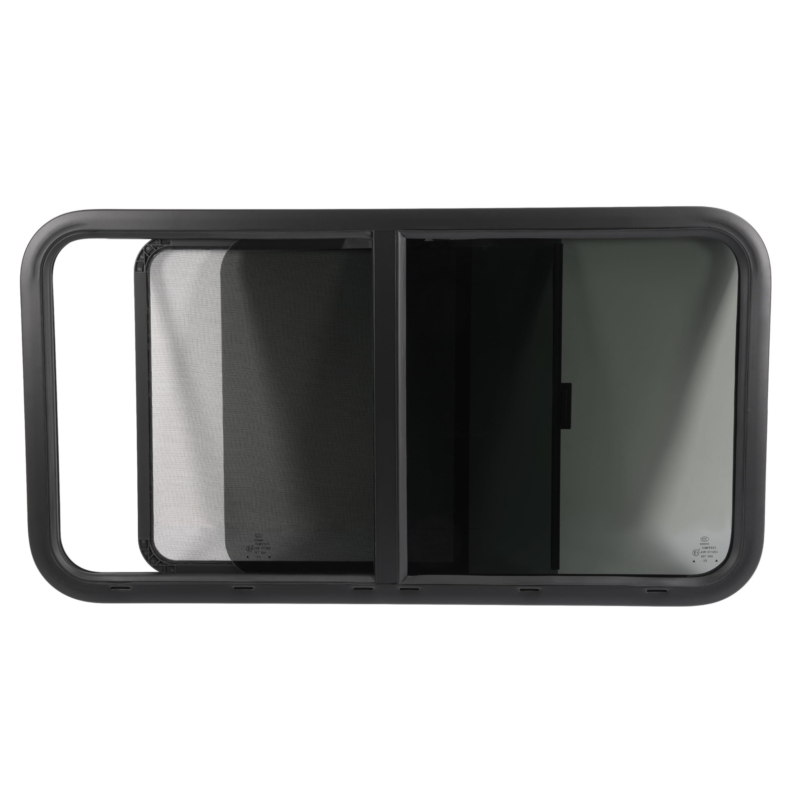 Hecasa Rv Window 42 W X 22 H Teardrop Horizontal Sliding Window W/ Trim For 1.5
